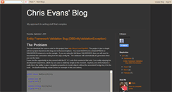 Desktop Screenshot of chris-evans-dev.blogspot.com