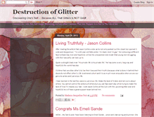Tablet Screenshot of destructionofglitter.blogspot.com