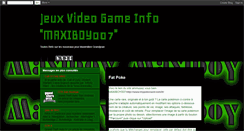 Desktop Screenshot of jeuxvideogameinfo.blogspot.com