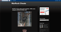 Desktop Screenshot of bestwarrockcheat.blogspot.com