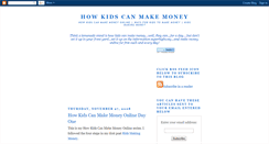 Desktop Screenshot of howcankidsmakemoney.blogspot.com