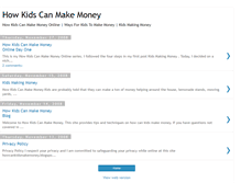 Tablet Screenshot of howcankidsmakemoney.blogspot.com