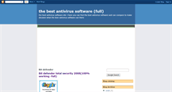 Desktop Screenshot of best-software-antivirus.blogspot.com