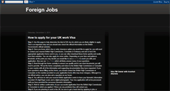 Desktop Screenshot of lodingforeignjobs.blogspot.com