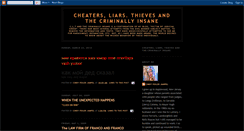 Desktop Screenshot of cheatersliarsthievesandthecrim.blogspot.com