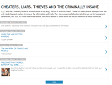 Tablet Screenshot of cheatersliarsthievesandthecrim.blogspot.com