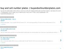 Tablet Screenshot of buyandsellnumberplates.blogspot.com
