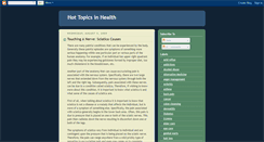 Desktop Screenshot of hottopicsinhealth.blogspot.com
