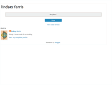 Tablet Screenshot of lindsayfarris.blogspot.com