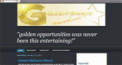 Desktop Screenshot of goldentainment.blogspot.com