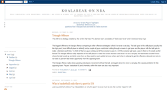 Desktop Screenshot of koalabearonnba.blogspot.com