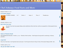 Tablet Screenshot of chefjohnnysfoodfactsandmore.blogspot.com