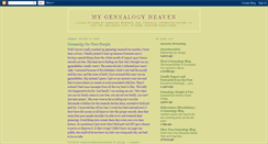 Desktop Screenshot of mygenealogyheaven.blogspot.com