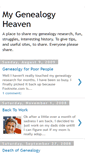 Mobile Screenshot of mygenealogyheaven.blogspot.com