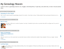 Tablet Screenshot of mygenealogyheaven.blogspot.com