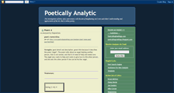 Desktop Screenshot of poeticallyanalytic.blogspot.com