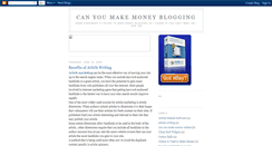 Desktop Screenshot of canyoumakemoneyonblogspot.blogspot.com