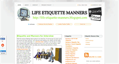 Desktop Screenshot of life-etiquette-manners.blogspot.com