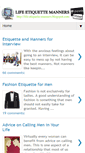 Mobile Screenshot of life-etiquette-manners.blogspot.com