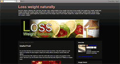 Desktop Screenshot of loss-weightnaturally.blogspot.com