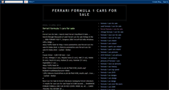 Desktop Screenshot of ferrariformula1carsforsale.blogspot.com