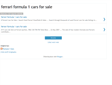 Tablet Screenshot of ferrariformula1carsforsale.blogspot.com