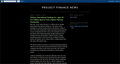 Desktop Screenshot of projectfinancenews.blogspot.com