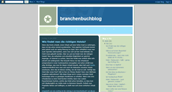 Desktop Screenshot of branchenbuchblog.blogspot.com