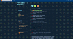 Desktop Screenshot of indolencelife.blogspot.com