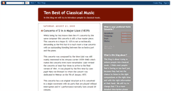 Desktop Screenshot of 10bestclassicalmusic.blogspot.com
