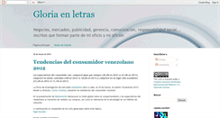 Desktop Screenshot of gloriaenletras.blogspot.com