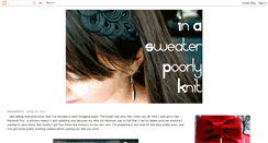 Desktop Screenshot of inasweaterpoorlyknitblog.blogspot.com