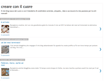Tablet Screenshot of creareconilcuore.blogspot.com