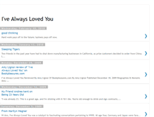 Tablet Screenshot of ive-always-loved-you.blogspot.com