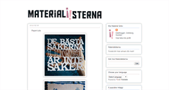 Desktop Screenshot of materialisterna.blogspot.com