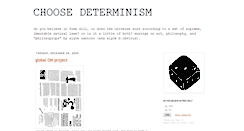 Desktop Screenshot of choosedeterminism.blogspot.com