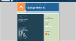 Desktop Screenshot of catalogomusica.blogspot.com