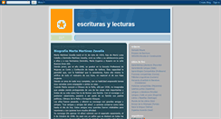 Desktop Screenshot of escriturasylecturas.blogspot.com