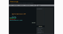Desktop Screenshot of forex20pip.blogspot.com