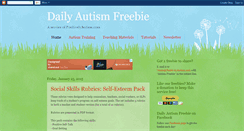 Desktop Screenshot of daily-autism-freebie.blogspot.com