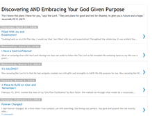 Tablet Screenshot of discoveringyourpurpose.blogspot.com