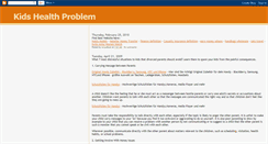 Desktop Screenshot of kidshealthproblem.blogspot.com