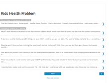 Tablet Screenshot of kidshealthproblem.blogspot.com