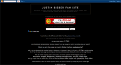 Desktop Screenshot of justinbieberfansite.blogspot.com