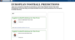 Desktop Screenshot of footballpredictions-for-this-week.blogspot.com