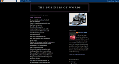 Desktop Screenshot of businessofwords.blogspot.com