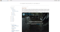 Desktop Screenshot of curmudgeonlybumbly.blogspot.com
