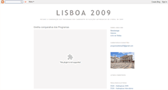 Desktop Screenshot of lisboa09.blogspot.com