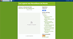 Desktop Screenshot of lugaresmasmaravillosos.blogspot.com