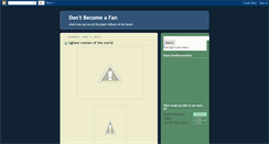 Desktop Screenshot of dontbecomeafan.blogspot.com